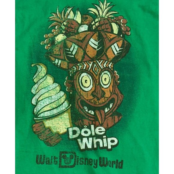 Disney Parks Walt Disney World Tiki Dole Whip Hanes Shirt-Green-S-GUC - Picture 2 of 4